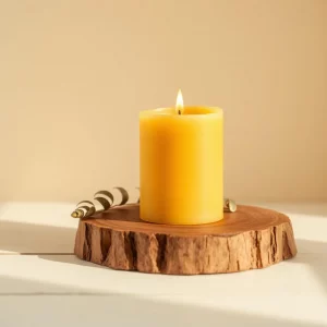 10oz Natural Beeswax Candle
